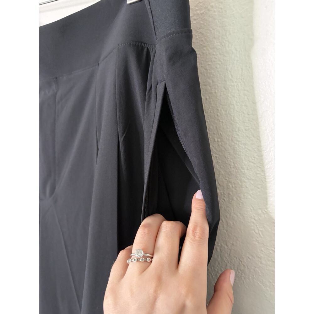 Athleta Brooklyn Heights High Rise Pleated Wide Leg Pant in Black Size 22 - Picture 3 of 6